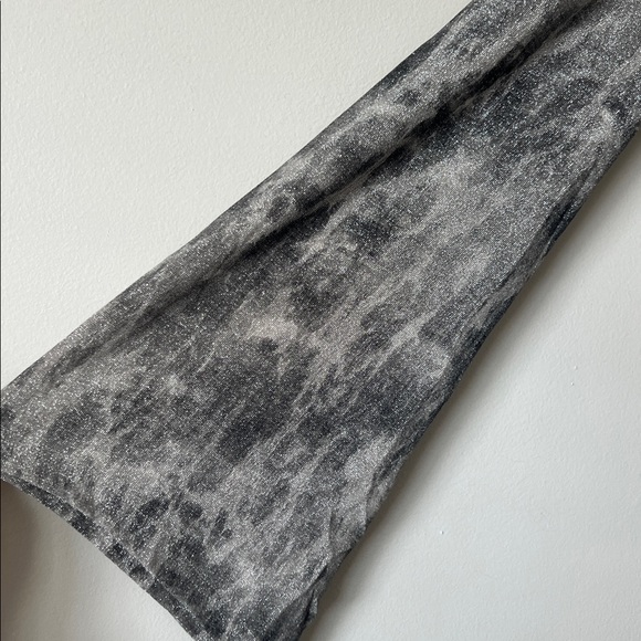 NKN Nekane Lurex Tie Dye Midi Dress Gray Taupe Long Sleeve Keyhole Small NWT - Picture 7 of 11